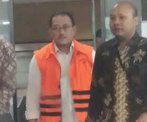 Salah satu tersangka, Sudi Wantoko (SWA) yang juga Direktur Keuangan PT BA (junius)