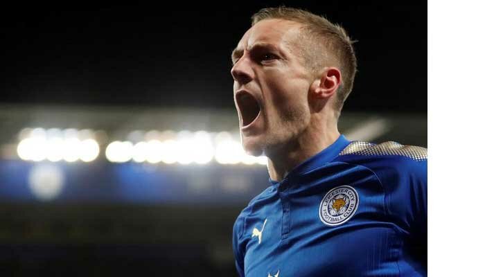 Jamir Vardy rayakan gol ke gawang Spurs (reuters)