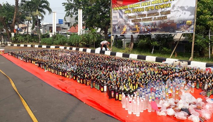 Miras yang akan dimusnahkan Polres Jakarta Timur