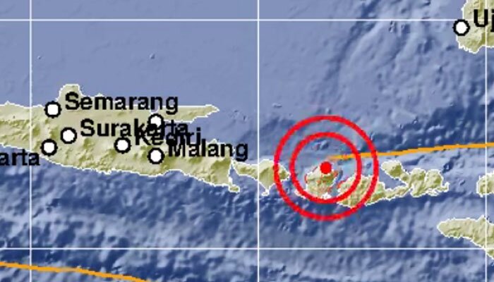 Gempa Lombok. (twitter @infoBMKG)