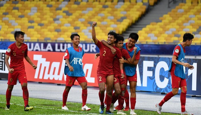 Timnas Indonesia U-16 merayakan kemenangan 2-0 atas Iran. (foto: pssi.org)