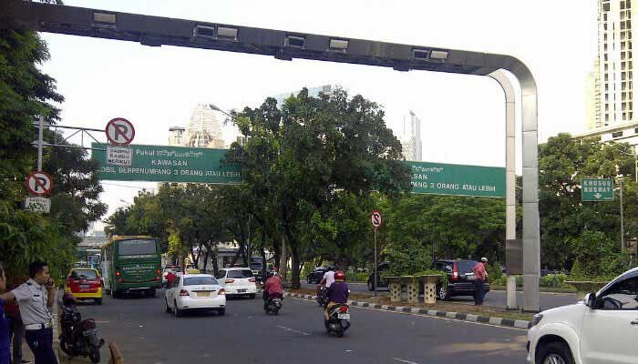 Gerbang ERP sudah lama da di Jalan Sudirman tapi belum berfungsi.(dok)