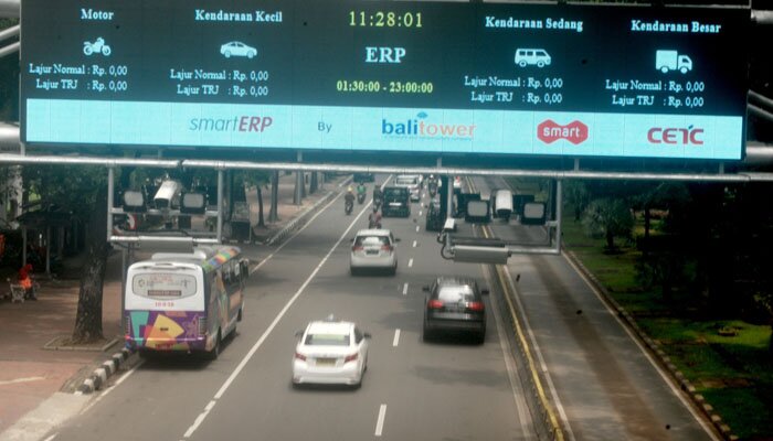 Peralatan ERP yang sudah dipasang di salah satu jalan di Ibu Kota Jakarta.(dok)