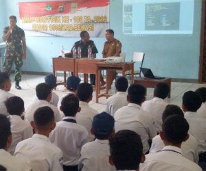 Kegiatan Non Fisik TMMD 106 Kodim 0509/Kab. Bekasi, penyuluhan bela negara pada pelajar. (ist)