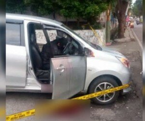 Sopir ditemukan terluka di mobil Toyota Calya bernomor polisi F 1088 CL berwarna Silver . (ist)