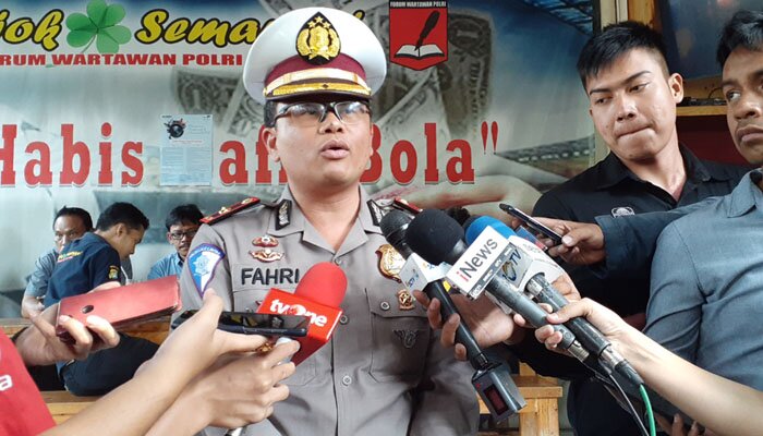 Kasubdit Gakkum Ditlantas Polda Metro Jaya Kompol Fahri Siregar di Polda Metro Jaya, Jakarta Selatan.(firda)
