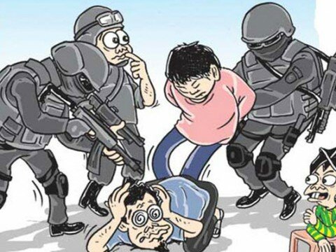 Ilustrasi penangkapan teroris.