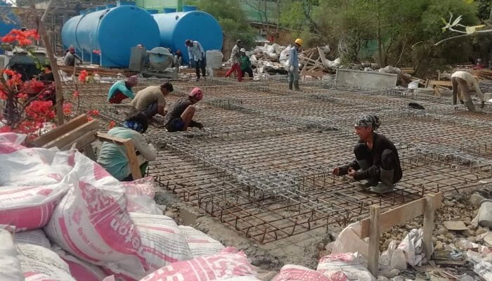 Proyek pengerjaan IPAL Komunal di Pulau Harapan , telah berlangsung. (deny)