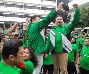 Jaksa Agung RI, ST Burhanuddin, di sela membuka acara 'Gowes Jaksa Menyapa' di Kejagung, Jaksel. (adji)