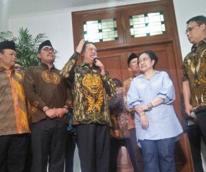 Pimpinan MPR bersilarturahmi ke kediaman Megaawati. (timyadi)