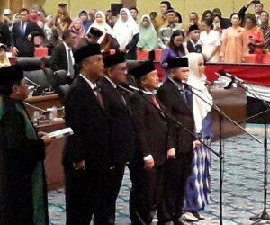 Pelantikan 5 pimpinan DPRD DKI Jakarta. (yendhi)