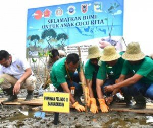 Pelindo III turut serta menanam sebanyak 51.900 bibit yang ditanam bersama TNI dan element masyarakat di Cilacap, Semarang, Benoa, Kupang, Lembar, Tanjung Wangi, dan Maumere. (ist)