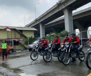 Pasukan khusus berlabel Tim Elang disiagakan untuk mengcover keamanan di kawasan Pelabuhan Tanjung Priok saat pelantikan Presiden dan Wakil Presiden RI. (yahya)