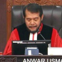Hakim Konstitusi Anwar Usman.(ikbal)