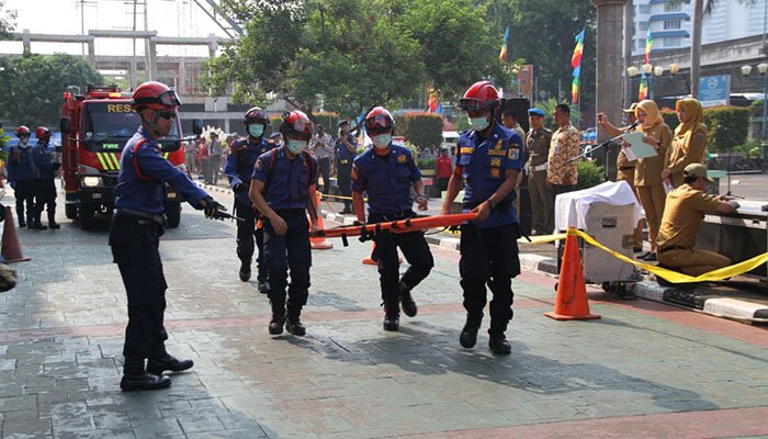 Apel persiapan menghadapi musim hujan. (wandi)