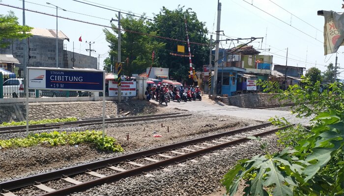 Lokasi pembangunan underpass Cibitung.(saban)