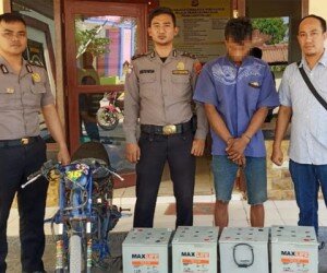 Pelaku berikut barang bukti