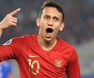 Penyerang Timnas Indonesia, Egy Maulana Vikri melakukan selebrasi atas gol yang ia cetak ke gawang Thailand di ajang SEA Games 2019. (instagram pssi)