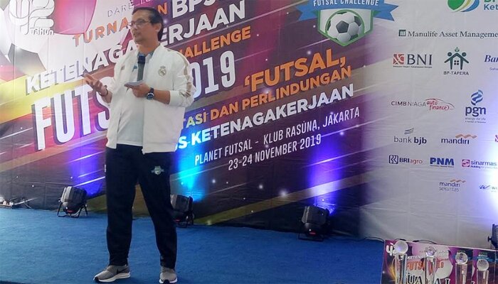 Direktur Umum dan SDM BPJAMSOSTEk Naufal Mahfudz.(tri)