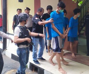 kawanan geng motor yang ditangkap Polsek Kalideres. (Ifand)
