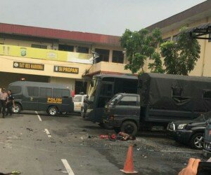 Bom bunuh diri di Polrestabes Medan.(ist)