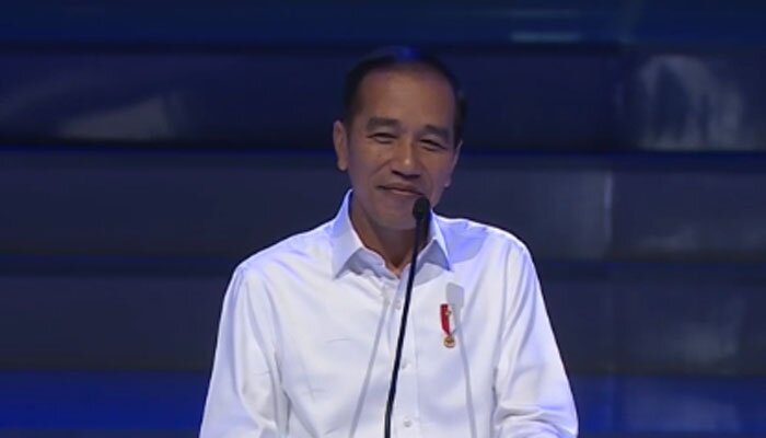 Jokowi saat pidato di penutupan Konggres II Nasdem. (ist)