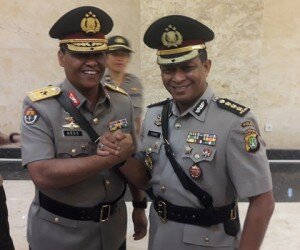 Karopenmas Div Humas Polri Brigjen Argo Yuwono (kiri) bersama Kabid Humas Polda Metro Jaya Kombes Yusri Yunus. (yendhi)