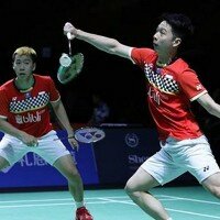 Ganda putra Indonesia, Marcus/Kevin, menjuarai Fuzhou China Open 2019. (badminton.ina)