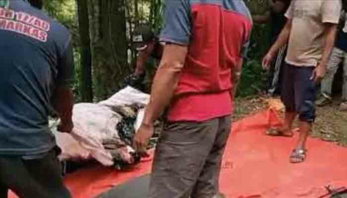 mayat laki-laki dalam koper di Kampung Teluk Waru