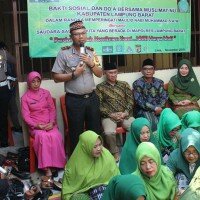 Waka Polres Lampung Barat Kompol Vicky Dzulkarnain saat menerima kunjungan silaturahmi Ketua MUI Kabupaten Lampung Barat.