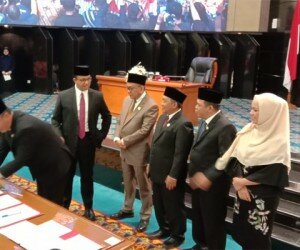 Penandatanganan MoU KUA-PPAS APBD DKI 2020. (yendhi)