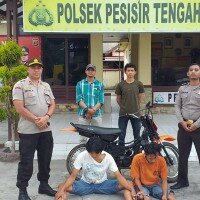 Pelaku pencurian motor dan barang bukti ditangkap.(ist)