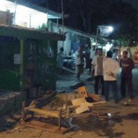 Pos Ormas di Bekasi yang diduga dirusak sekelompok orang dari ormas lainnya.