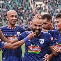 Pemain PSIS merayakan gol yagn dicetak ke gawang PSS Sleman, Sabtu (2/11/2019). (twit)