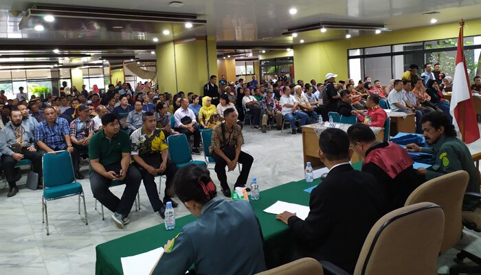 Sidang tipiring pelanggar izin bangunan yang digelar di kantor walikota Jakarta Timur. (Ifand)