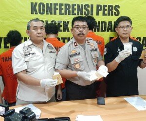 Pengedar sabu di stasiun MRT H. Nawi ditangkap.(adji)