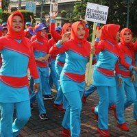 Tim Senam yang berhasil mewakili Jakarta Selatan dalam lomba FORST tingkat Provinsi. (wandi)_