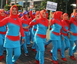 Tim Senam yang berhasil mewakili Jakarta Selatan dalam lomba FORST tingkat Provinsi. (wandi)_