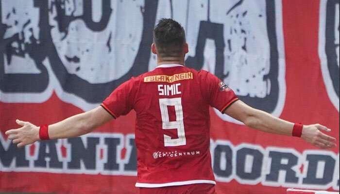 Marko Simic merayakan gol yang diciptakannya untuk Persija Jakarta. (twitter @persija_jkt)