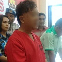 Susmanto pelaku 4 bocah sodomi dibekuk polisi.(silaen)