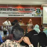 Gubernur Banten Wahidin Halim pada acara Orientasi DPRD Kabupaten Lebak Hasil Pemilu 2019 di sebuah hotel di Kota Serang