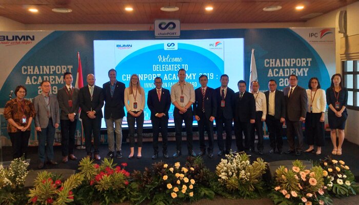 Sejumlah CEO pelabuhan dari sejumlah negara menghadiri Chainport Academy 2019. (deny)