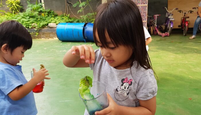 Anak-anak saat bermain di Flying Star Daycare .(ist)