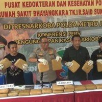 Pengungkapan kasus penyelundupan ganja 210 kilogram. (Ifand)