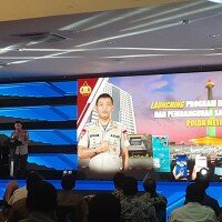 Kapolri Jenderal Idham Azis dalam acara launching program inovasi dan pembangunan sarana prasarana (Sarpras) Polda Metro Jaya, di Balai Pertemuan Polda Metro Jaya, Jakarta Selatan, Kamis (5/12/2019).(firda)