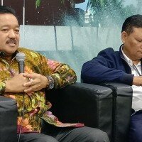 Ketua Fraksi Golkar MPR RI Idris Leina saat memaparkan GBHN. (rizal)