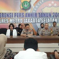 Polres Jaksel Jumpa Pers Akhir Tahun 2019.(adji)