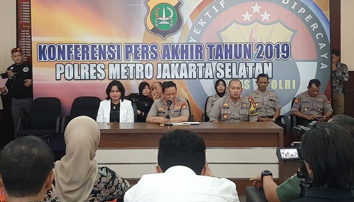 Polres Jaksel Jumpa Pers Akhir Tahun 2019.(adji)