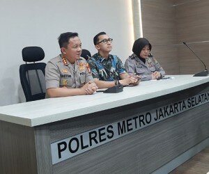 Kapolres Jaksel Jumpa Pers di Polres Jaksel.(adji)