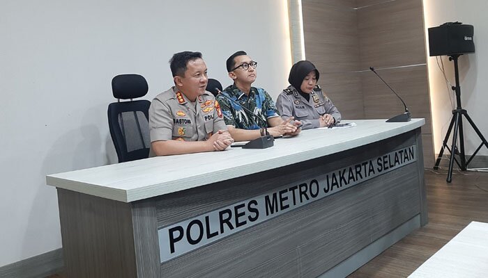 Kapolres Jaksel Jumpa Pers di Polres Jaksel.(adji)